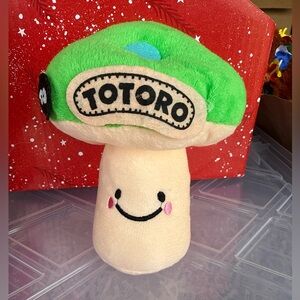 Totoro Green Mushroom Plush Toy 7” Cute Smiling Kids Stuffed Toy